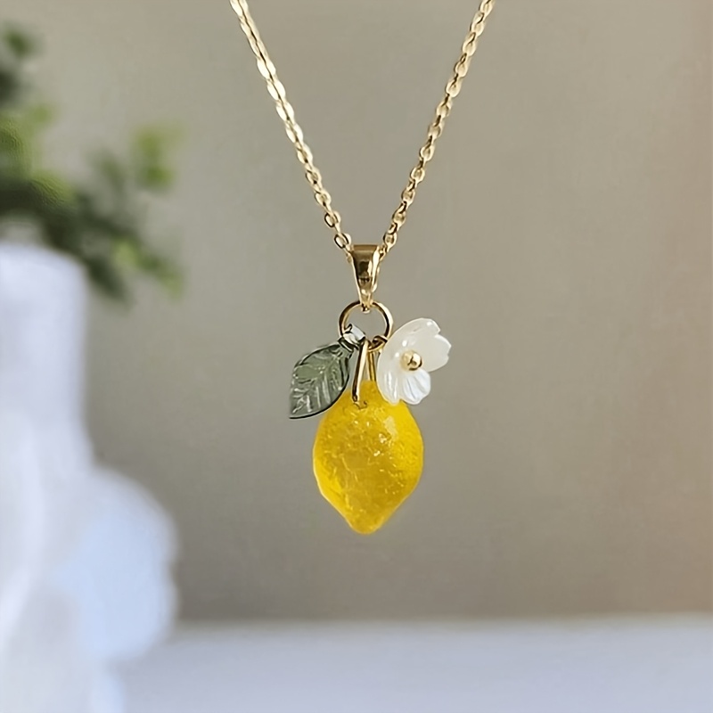 Resin Art With Flowers - 1Pc Fresh Cute Lemon Flower Resin