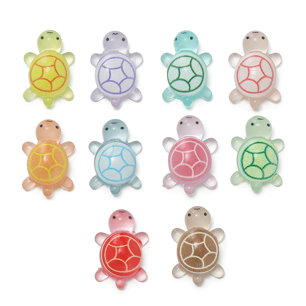 Resin Art And Decor - 10pcs/lot Mini Resin Sea Turtles Glow