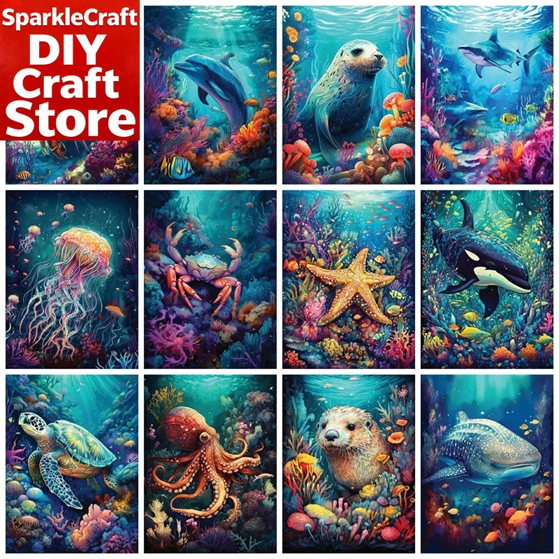 Resin Art Home Decor - 1PC frameless Full Square Round Diamond