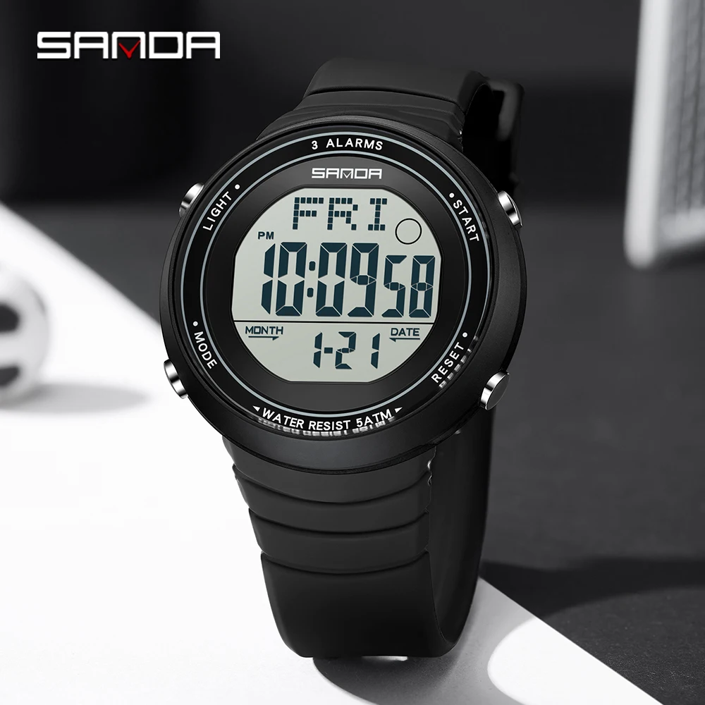 Resin Art Underwater - SANDA Digital Sport Watch for Men