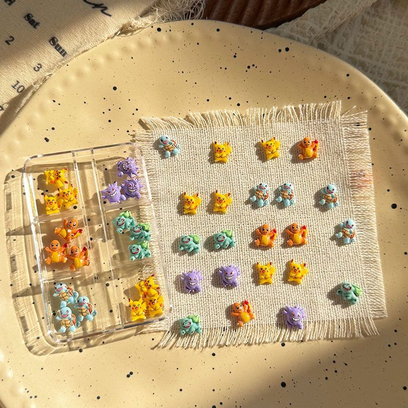 Resin Art And Decor - Pokemon nail art accessories, cute mini
