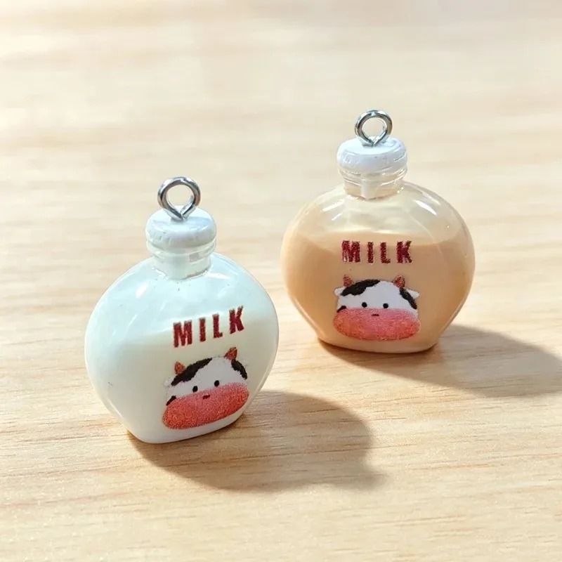Resin Art Bottle - 10Pcs Adorable Small Cow Milk Bottle