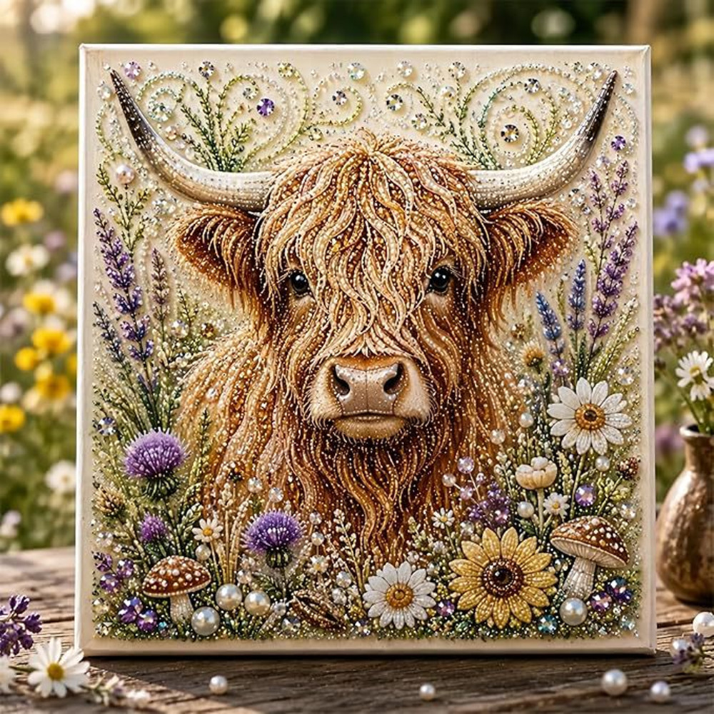 Resin Art With Flowers - 5D Special‑Shaped Cow Pearl Diamond Painting