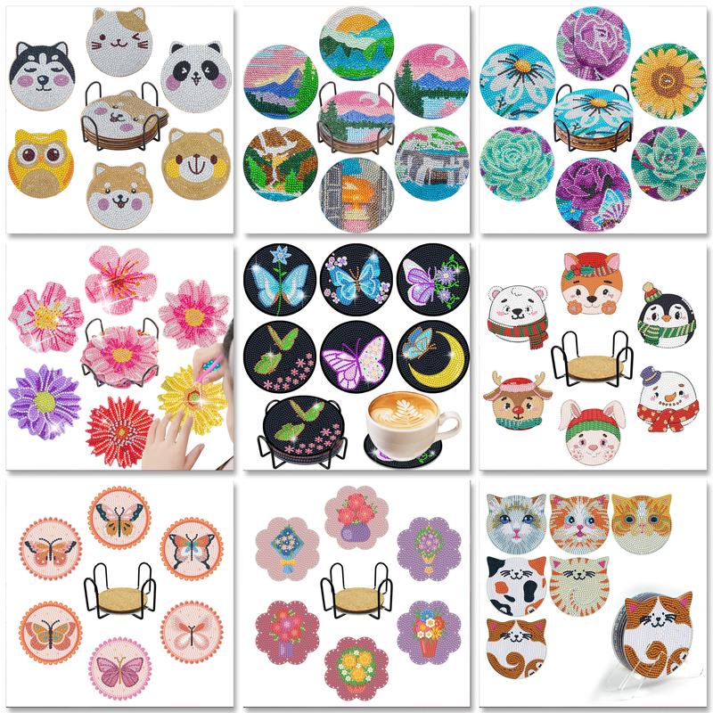 Resin Art Coasters - SDOYUNO Diamond Painting Coasters Kits, 6