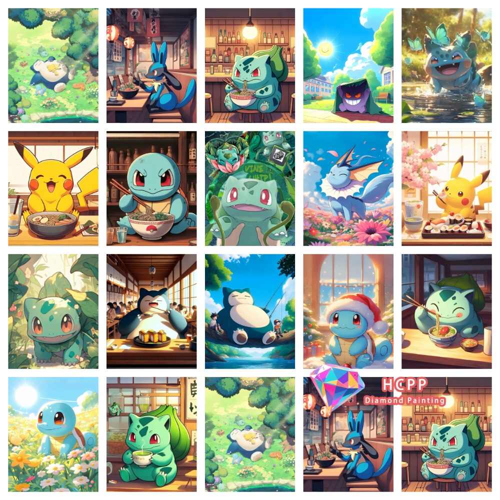Pikachu Bulbasaur Squirtle Ani - Resin Art Home Decor recension och pris