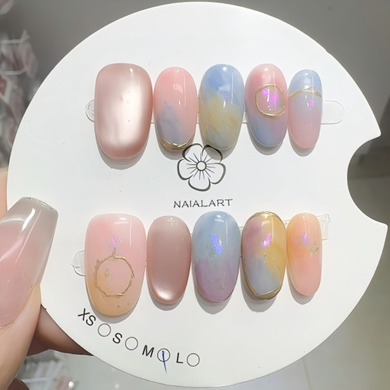 10PCS Press on Nails Handmade  - Resin Art Online recension och pris