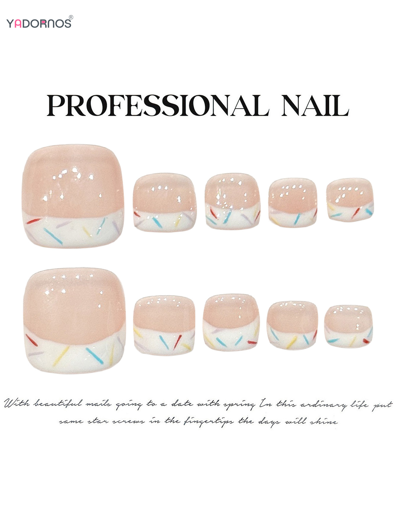 10pcs French Style Toenail Tip - Resin Art Online recension och pris