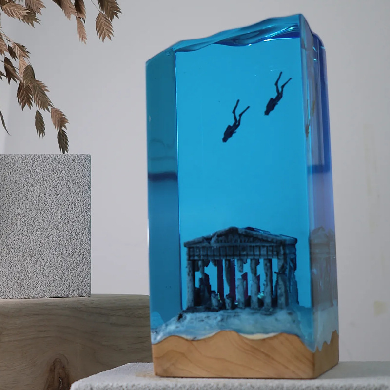 NEW Marine Art Home Decoration - Resin Art With Wood recension och pris