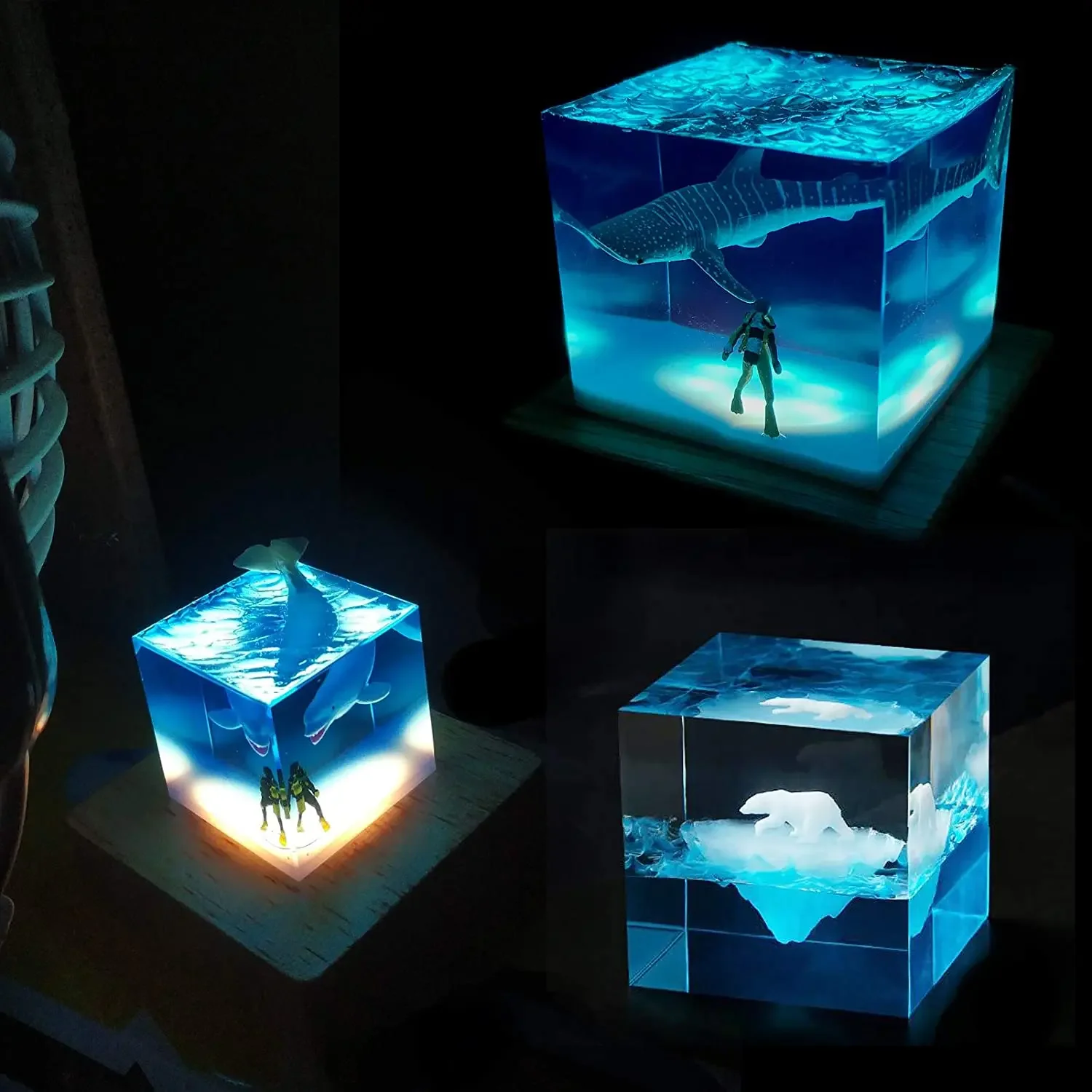 Square Light Resin Mold,led Si - Resin Art With Wood recension och pris
