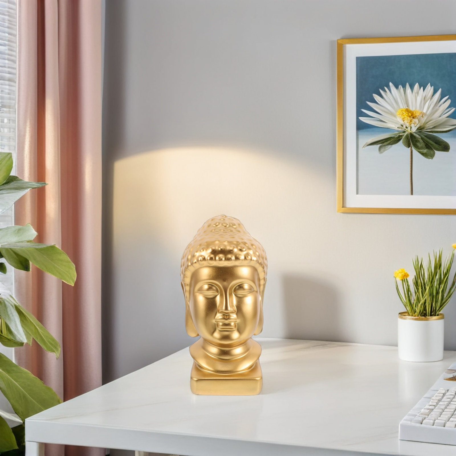 Resin Buddha Head Art Statue E - Resin Art And Decor recension och pris