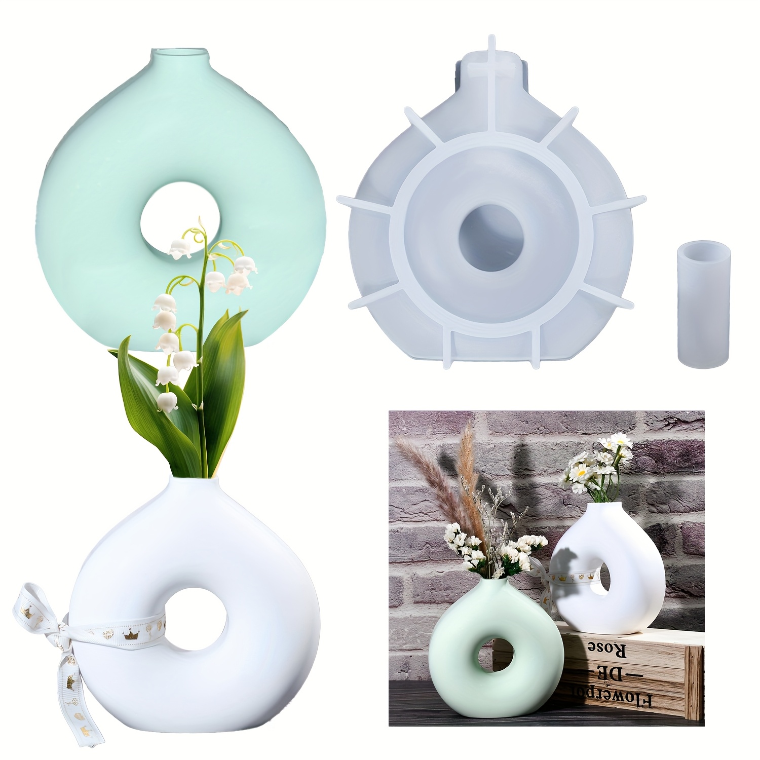 1 DIY Round Vase Silicone Moul - Resin Art Price recension och pris