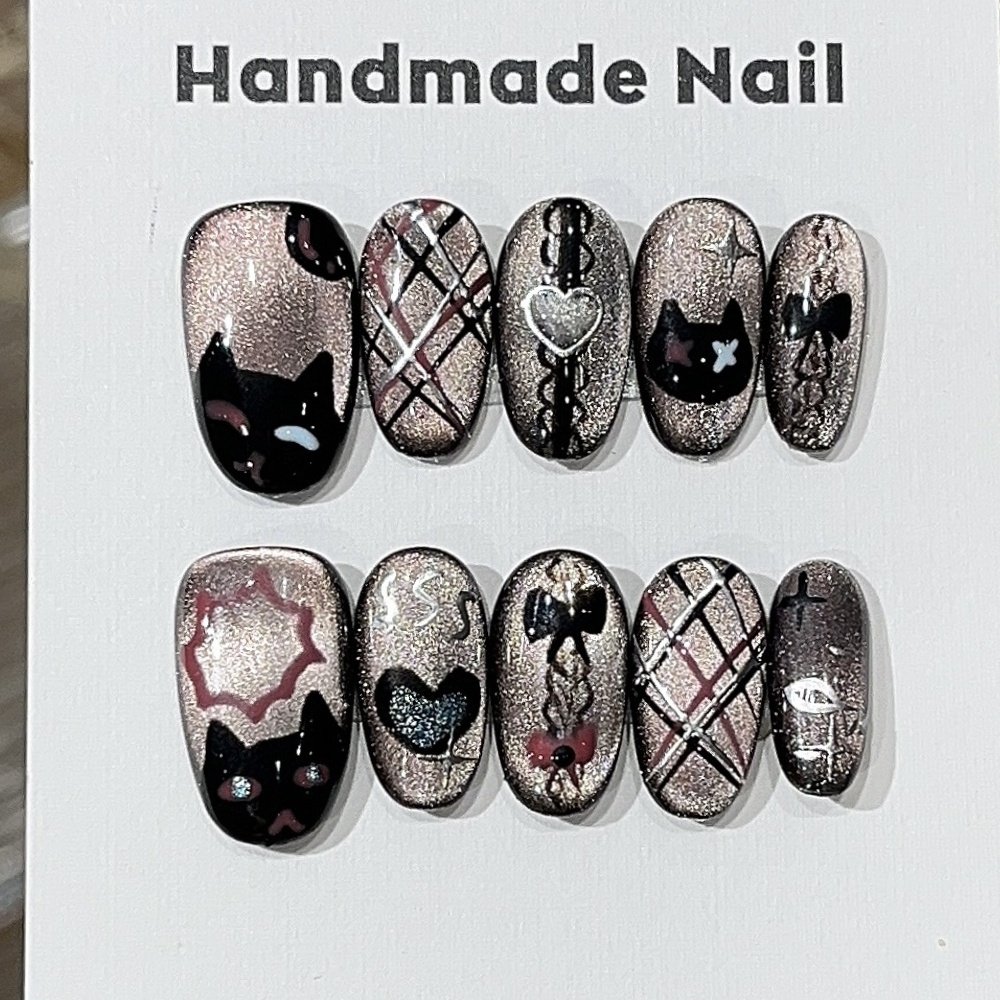 10pcs Black Cat's Eye Handmade - Resin Art Online recension och pris