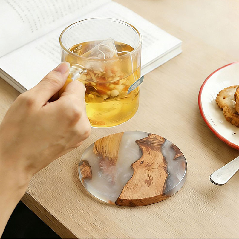 Drink Coaster Set, Wooden Bar  - Resin Art Coasters recension och pris