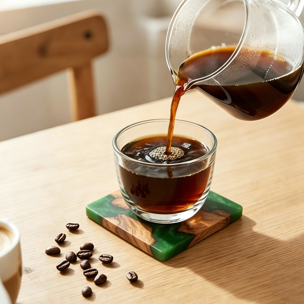 Drink Coaster Set, Wooden Bar  - Resin Art Coasters recension och pris