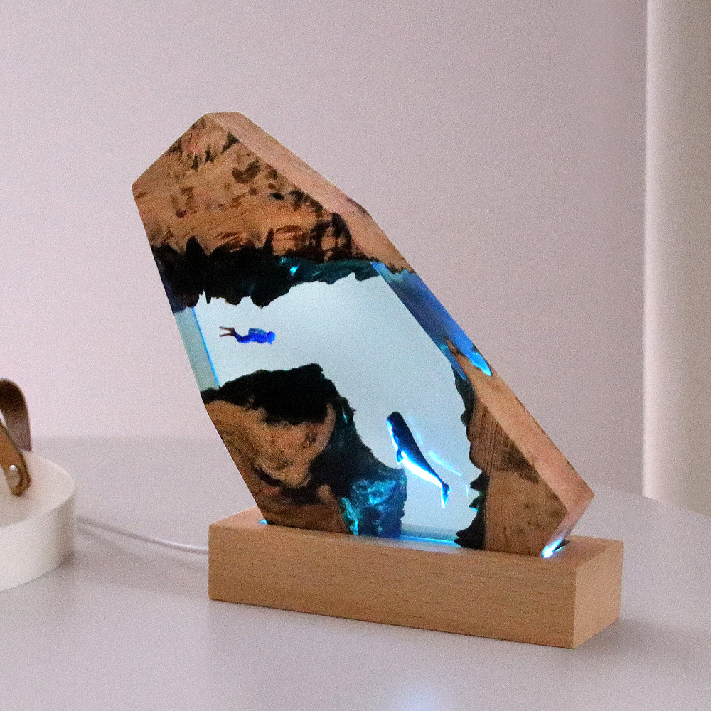 New Underwater Cave Whale Dive - Resin Art Gift For Wedding recension och pris