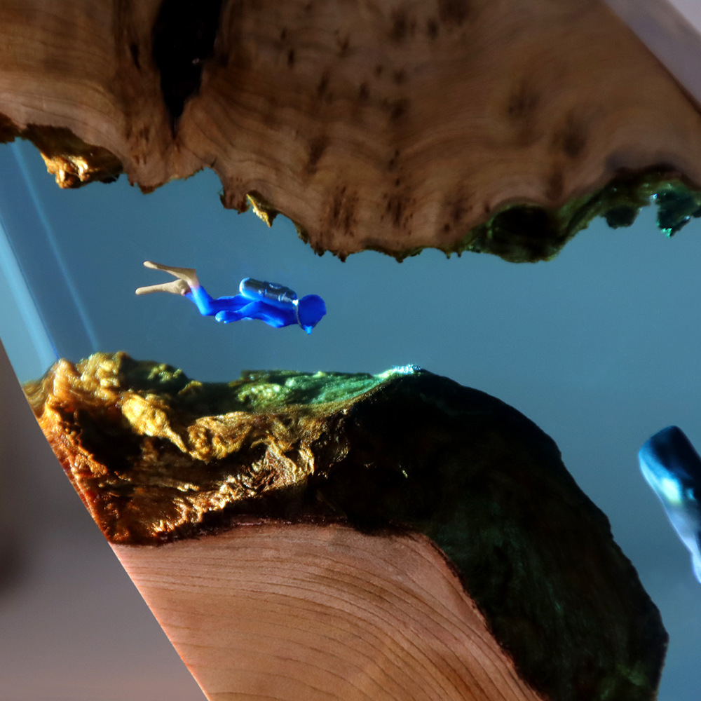 New Underwater Cave Whale Dive - Resin Art Gift For Wedding recension och pris