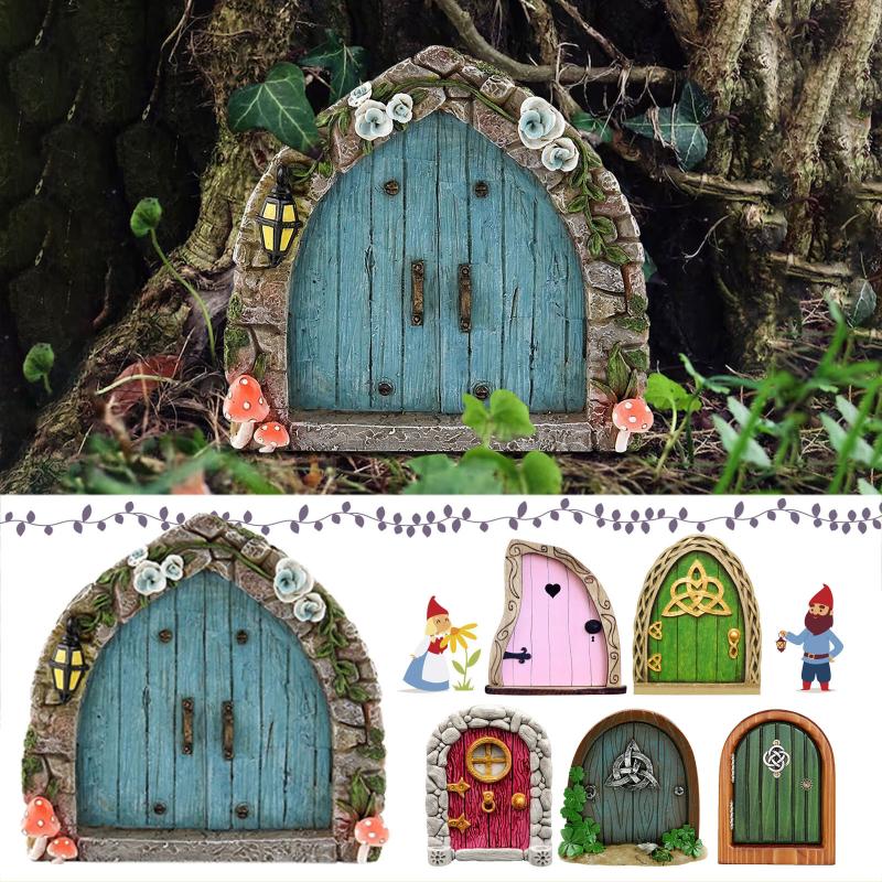 Elf Fairy Door Miniature Garde - Resin Art With Wood recension och pris