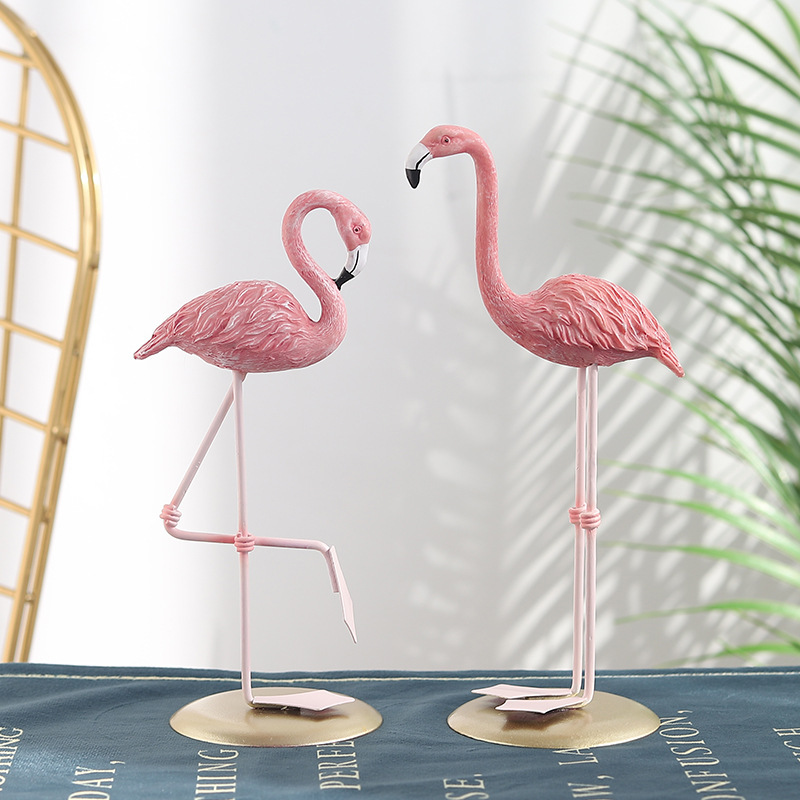 3PCS Pink Flamingo Figurines T - Resin Art Gift For Wedding recension och pris