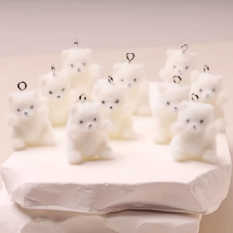6Pcs Polar Bear Resin Charms C - Resin Art And Decor recension och pris