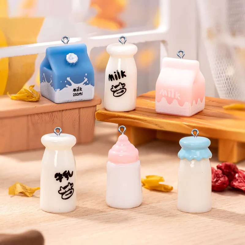 10Pcs Mini Milk Bottle Resin C - Resin Art Bottle recension och pris