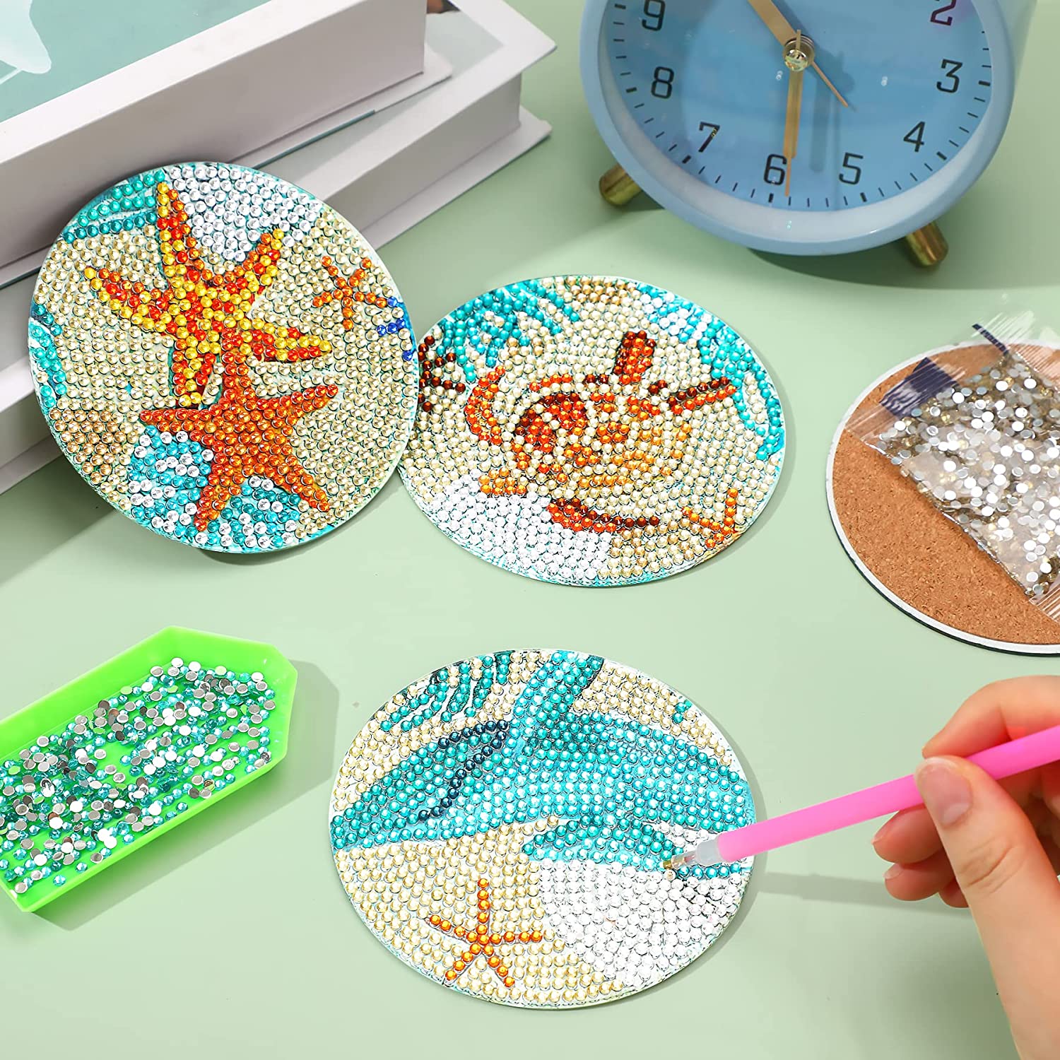 8pcs/Set DIY Diamond Painting  - Resin Art Coasters recension och pris