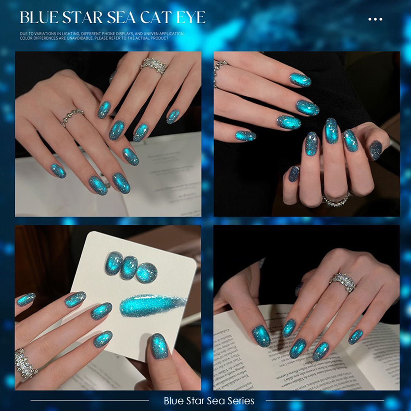 MAINEL 10ML 1-4Pcs Blue Nails  - Resin Art Online recension och pris