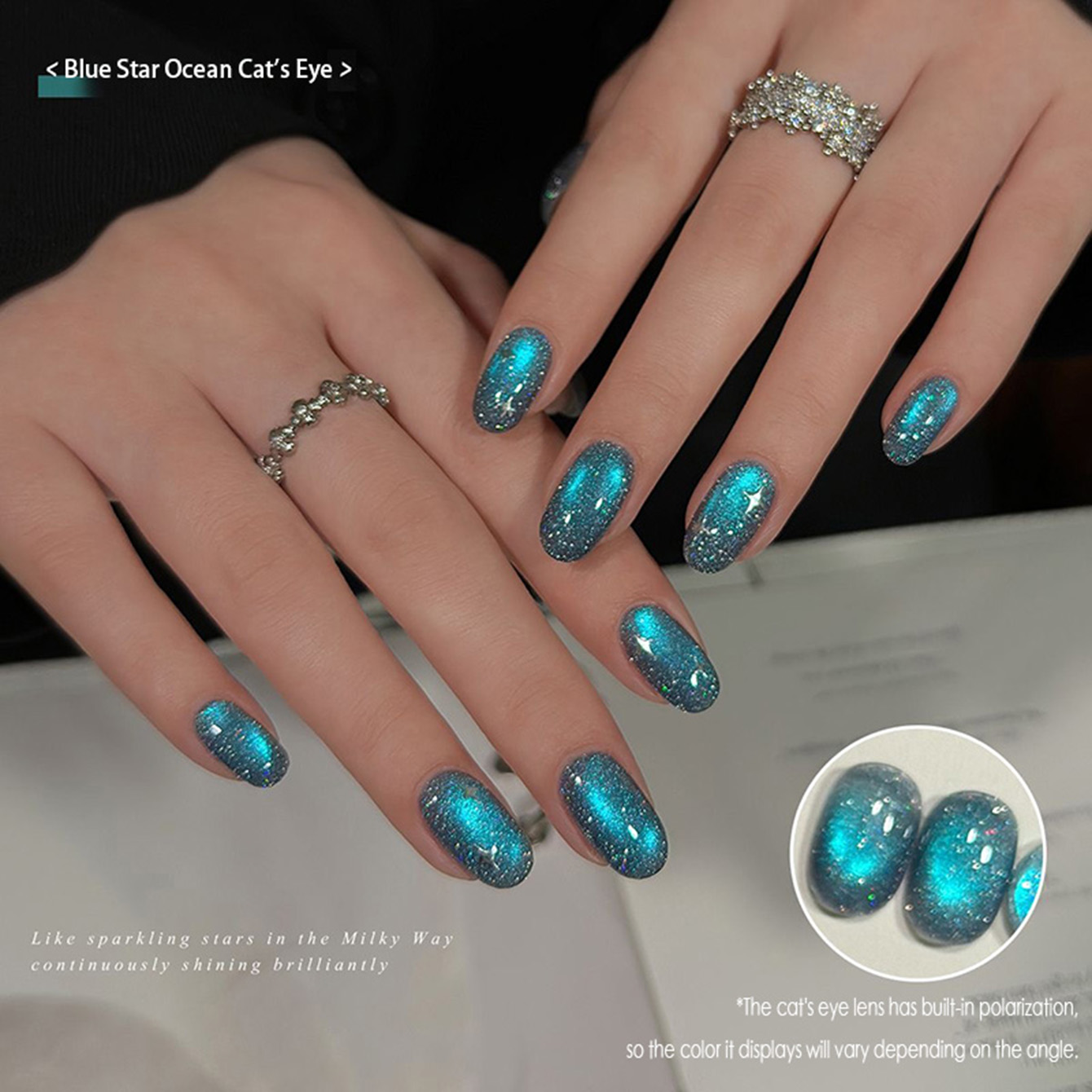 MAINEL 10ML 1-4Pcs Blue Nails  - Resin Art Online recension och pris