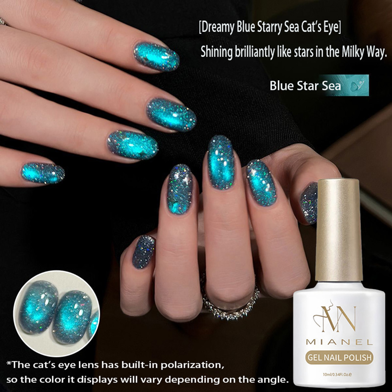 MAINEL 10ML 1-4Pcs Blue Nails  - Resin Art Online recension och pris