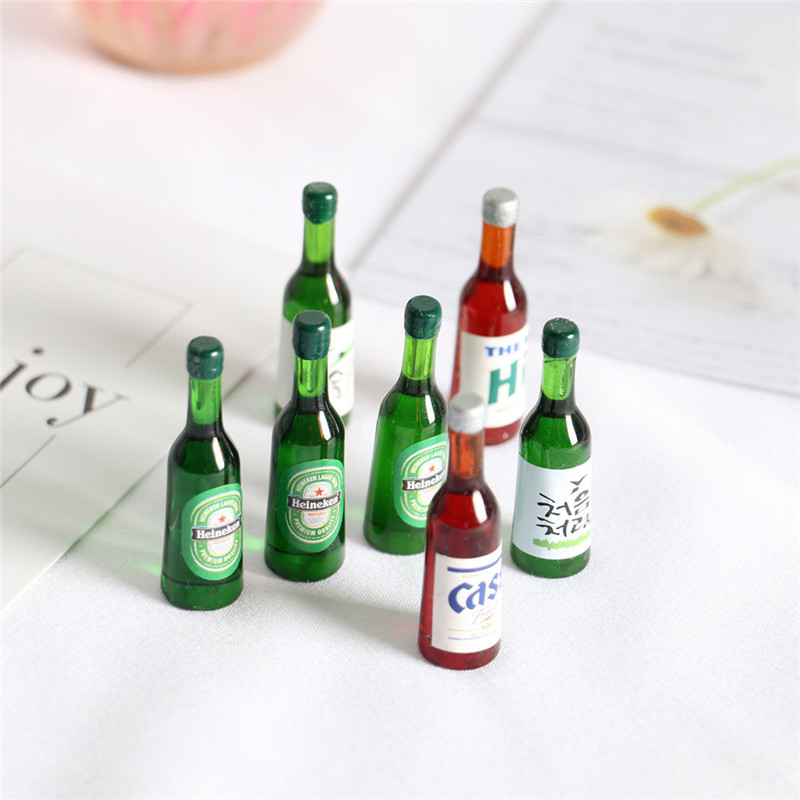 5pcs Dollhouse Mini Beer Bottl - Resin Art Bottle recension och pris