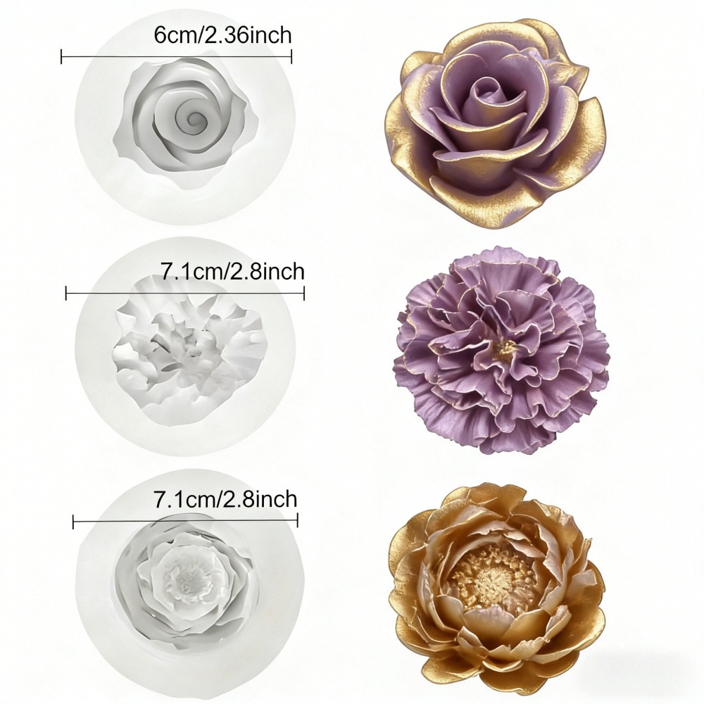3-Piece Silicone Molds for Ros - Resin Art Gift For Wedding recension och pris