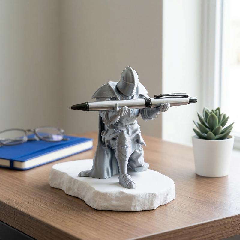 Knight Pen Holder Resin Mediev - Resin Art Price recension och pris