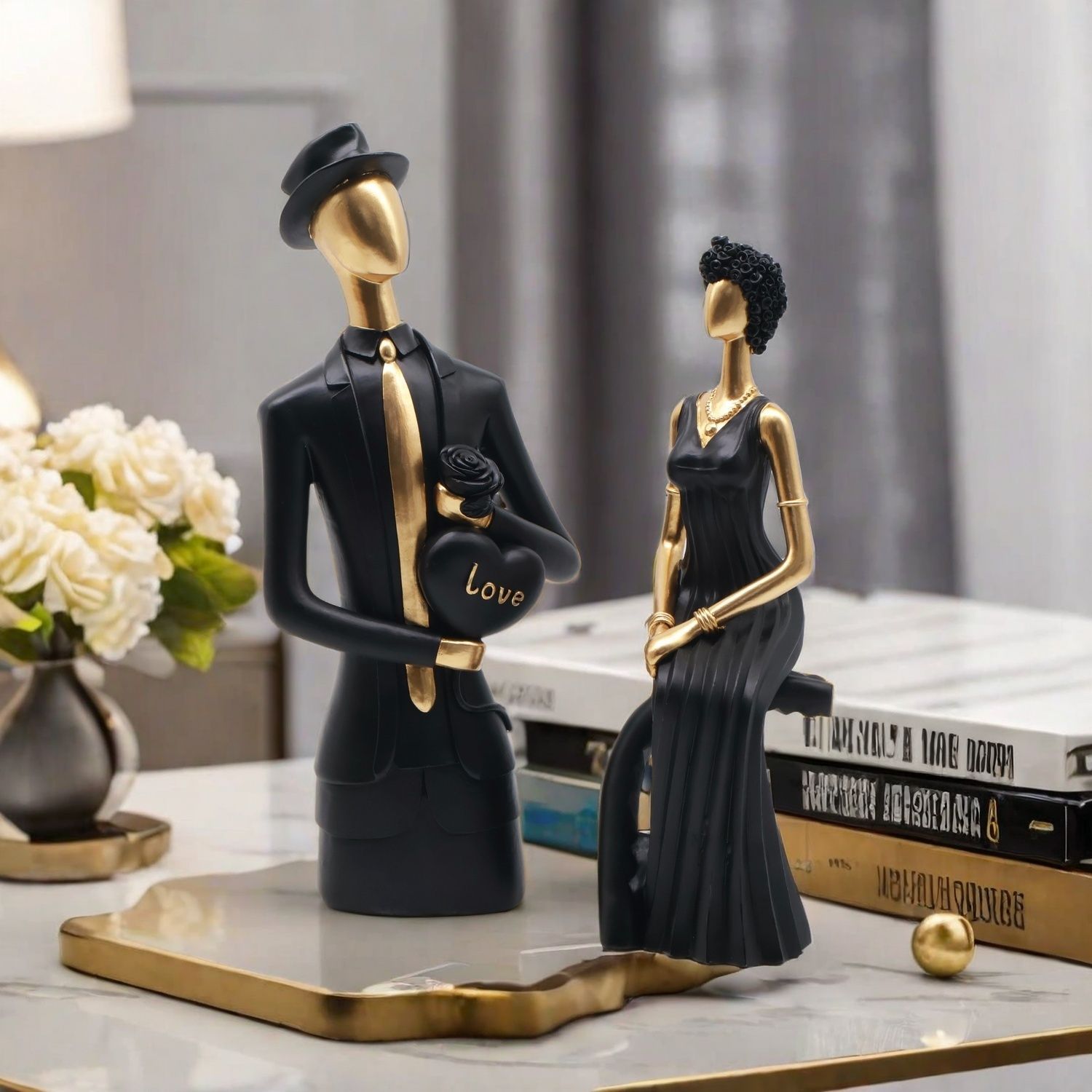 Decor Resin Sculpture Nordic D - Resin Art Gift For Wedding recension och pris