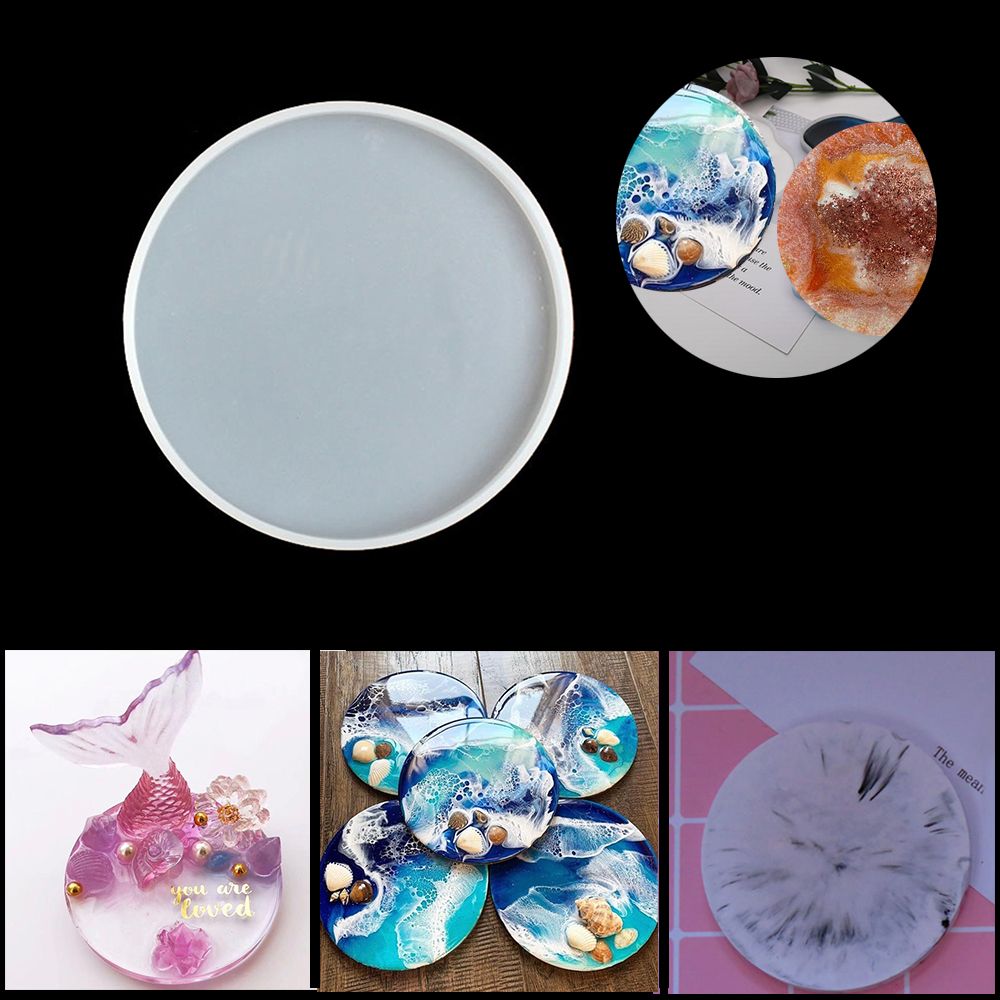 Transparent Fluid Arts Round C - Resin Art Coasters recension och pris