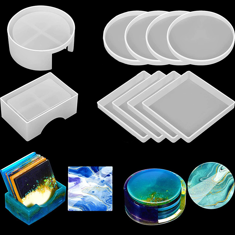 Round Square Coaster Silicone  - Resin Art Coasters recension och pris