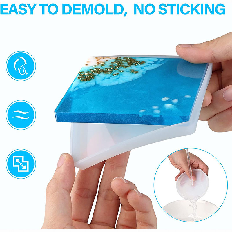 Round Square Coaster Silicone  - Resin Art Coasters recension och pris