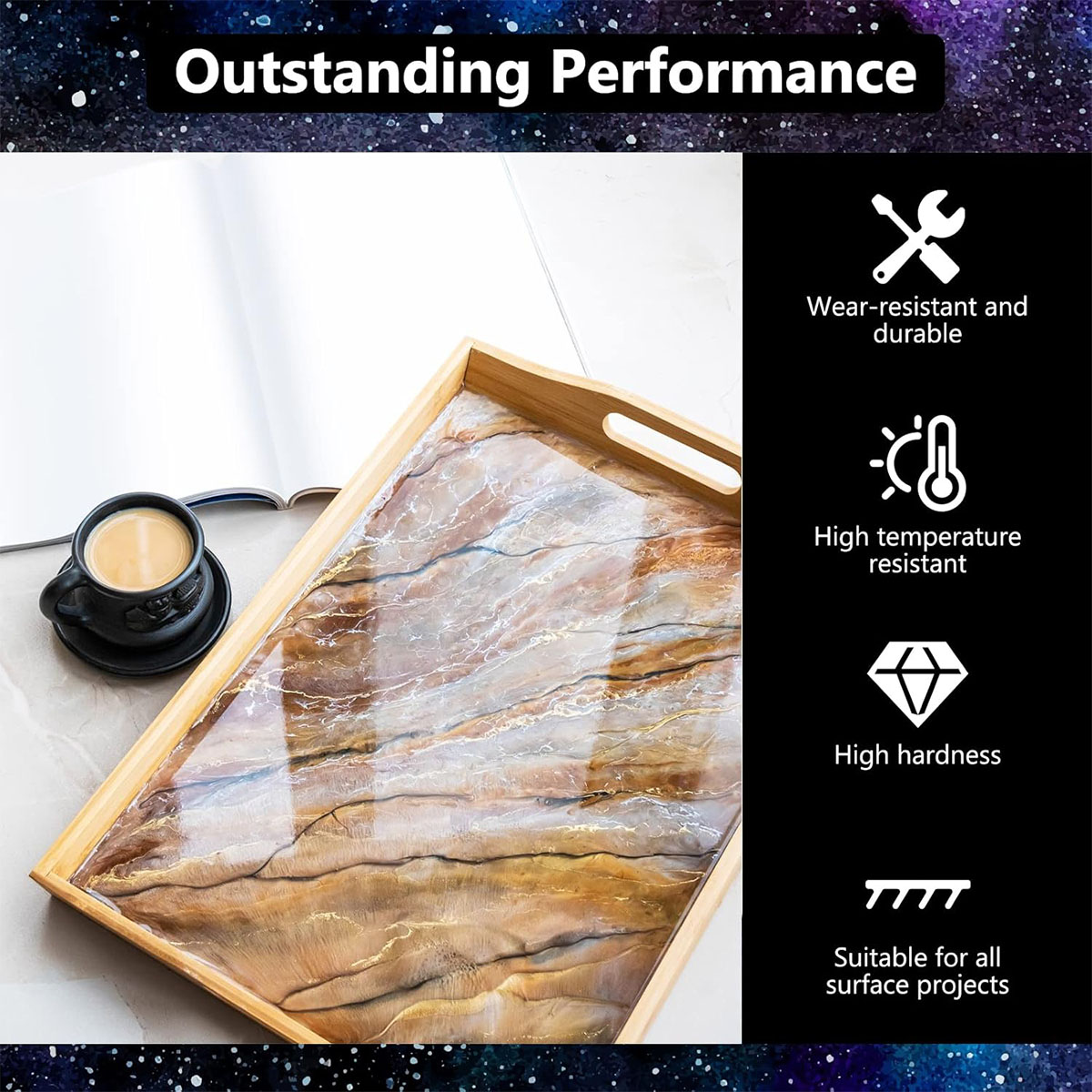 1000ml Crystal Clear Epoxy Res - Resin Art With Wood recension och pris