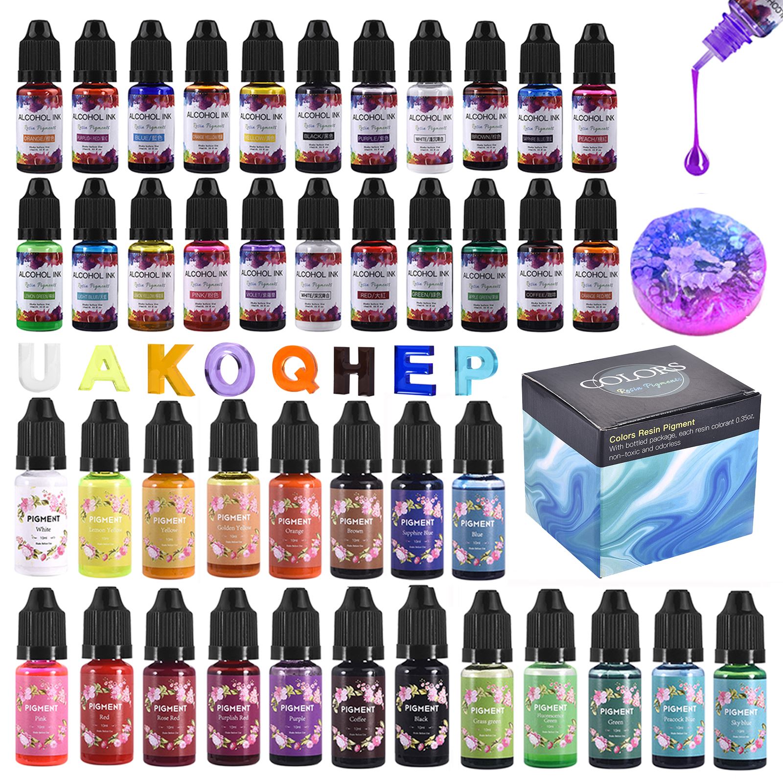 1 Set Resin Pigment Kit Art In - Resin Pigment Alcohol Ink recension och pris