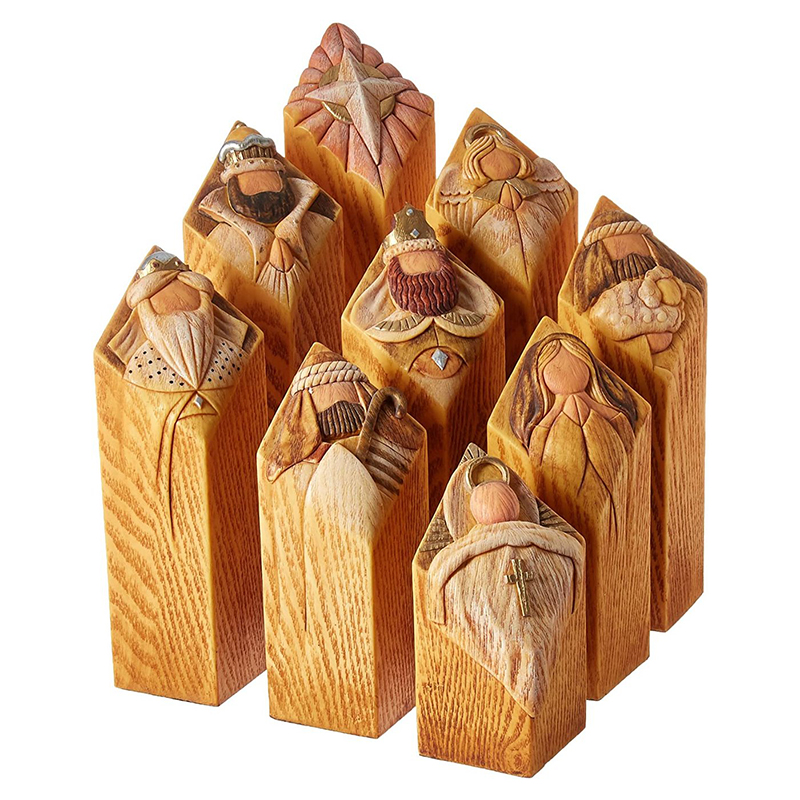 Heaven Nativity Tree Pillar St - Resin Art With Wood recension och pris